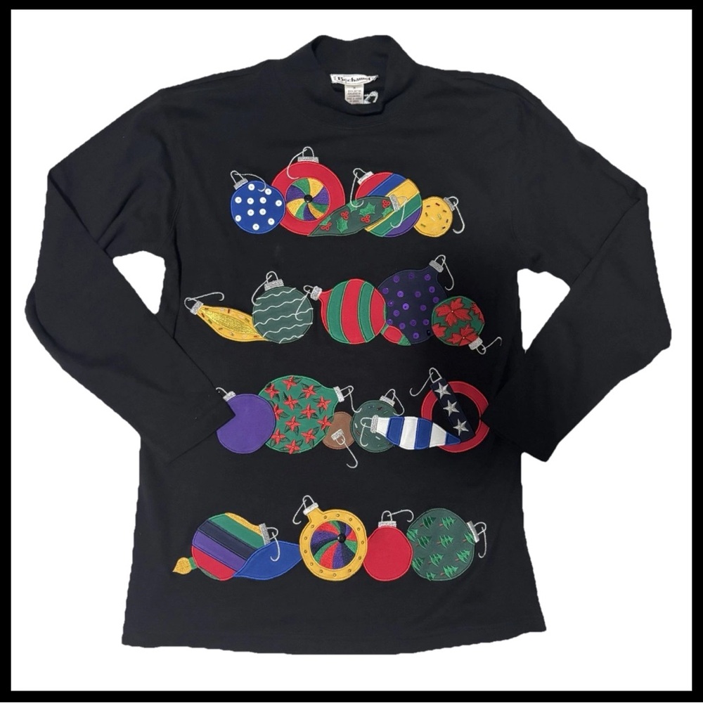 Bechamel christmas Ornament Womens Turtleneck sweater size Medium